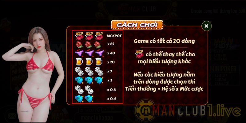 Bạn cũng cần phải nắm được các biểu tượng của game Man Slots 